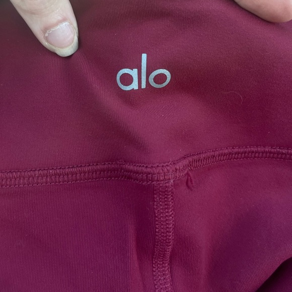 Alo Yoga Entwine Wine braided Open Laced Mid Rise Athletic SMALL. NWOT - Picture 1 of 7